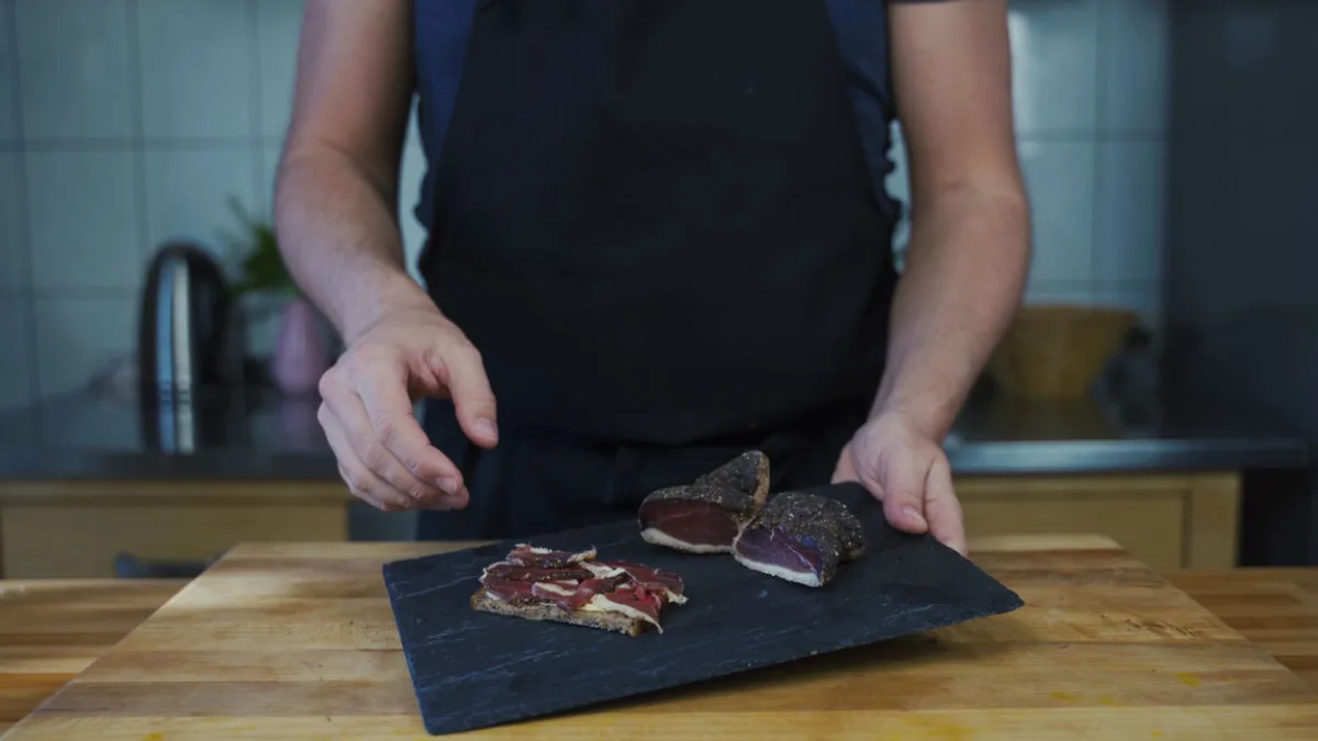 Raw duck ham made by Daniel Wulf