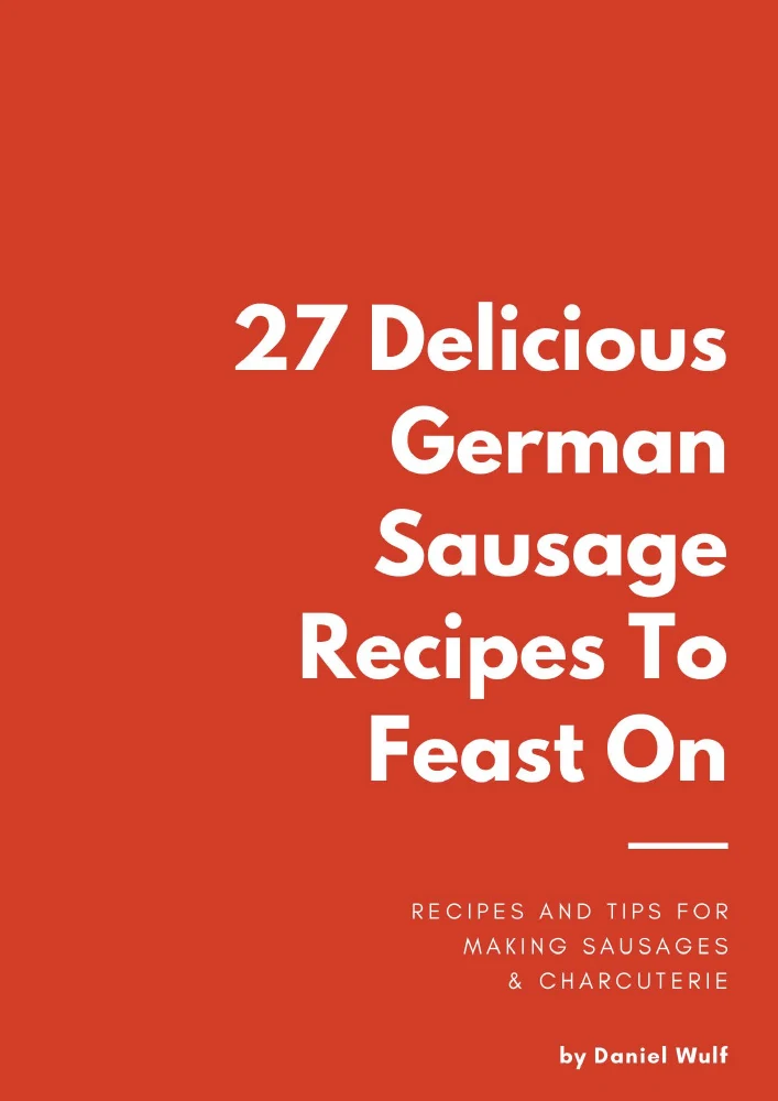 Cover of the German sausage recipe ebook included with The Wurst Course