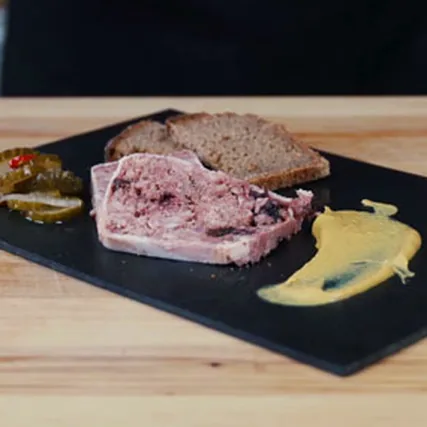 Country pâté made with Daniel's recipe