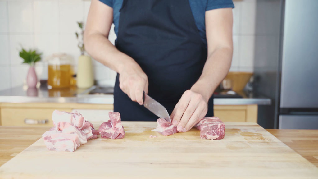 Bratwurst cut meat