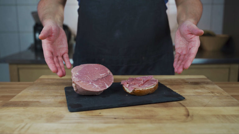 beef cooked ham - ready
