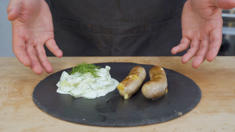 Cheese sausage-ready