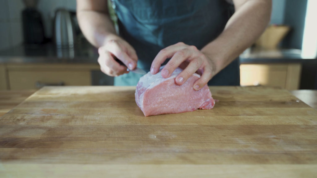 pork loin ham -tendons