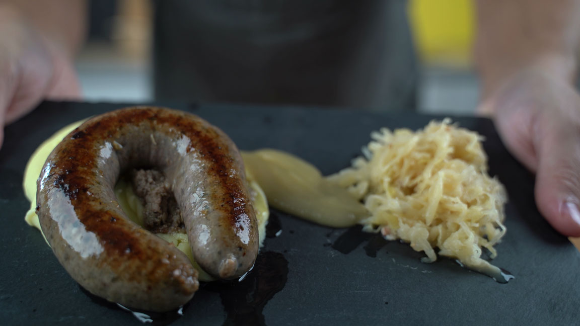 Homemade Krautwurst - delicious bavarian sausage