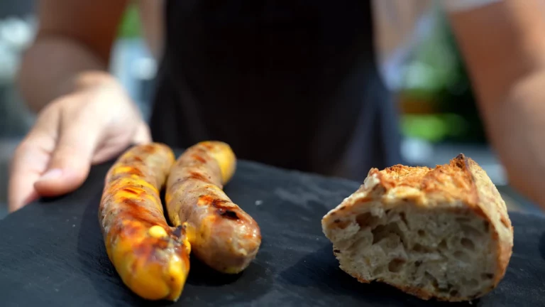 Mac & Cheese Bratwurst - chasing