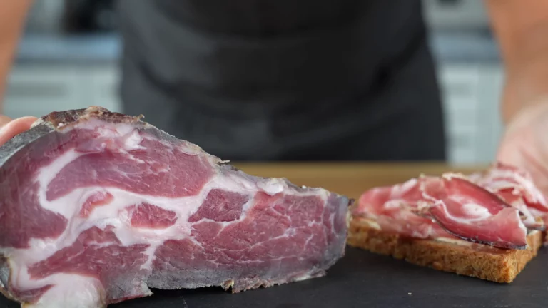 red wine cured ham - ready