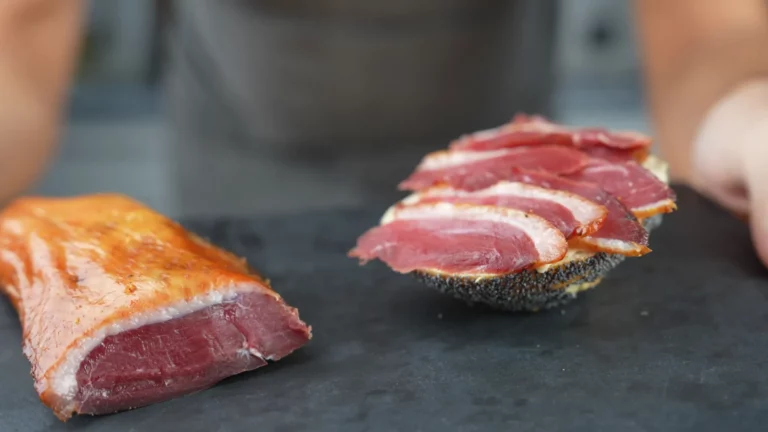 Cold-smoked goose breast - ready