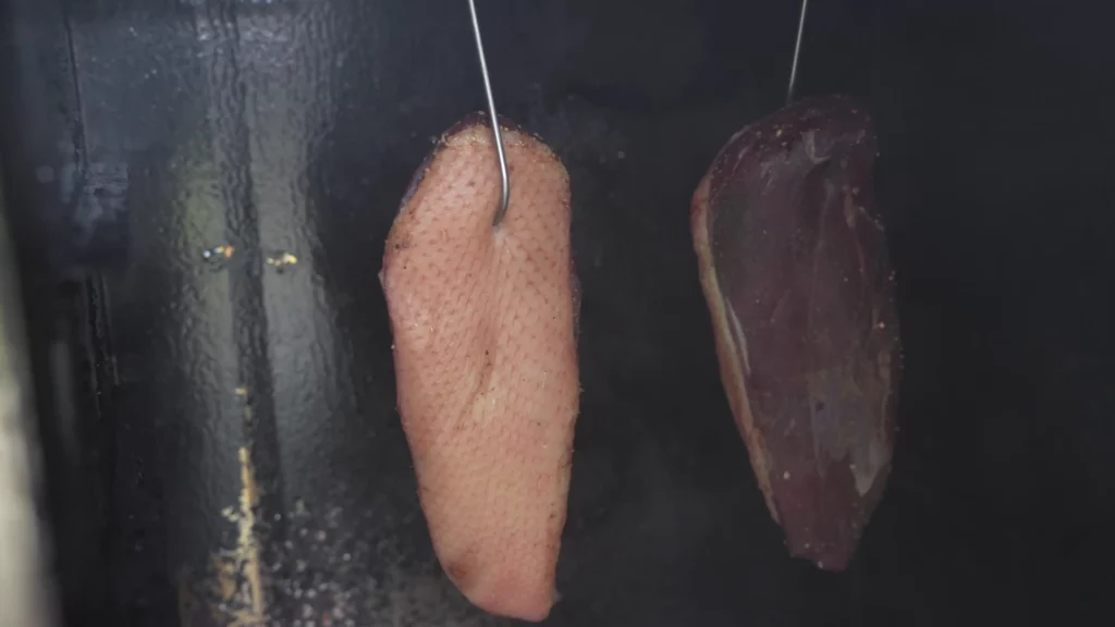 Cold-smoked goose breast - smoke
