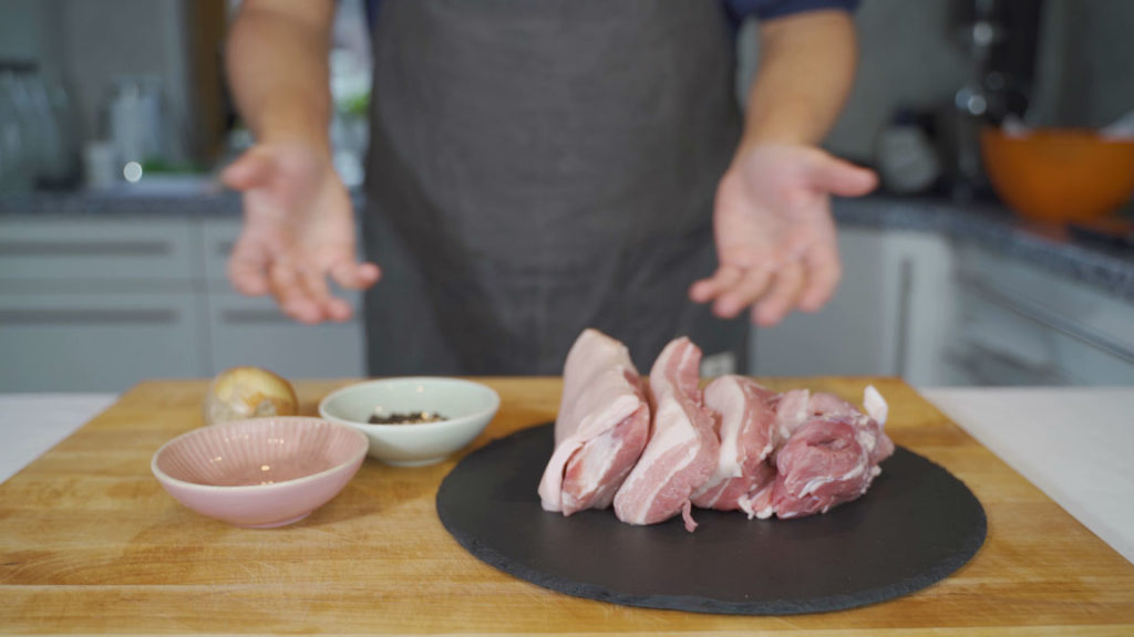 All the ingredients for Bregenwurst