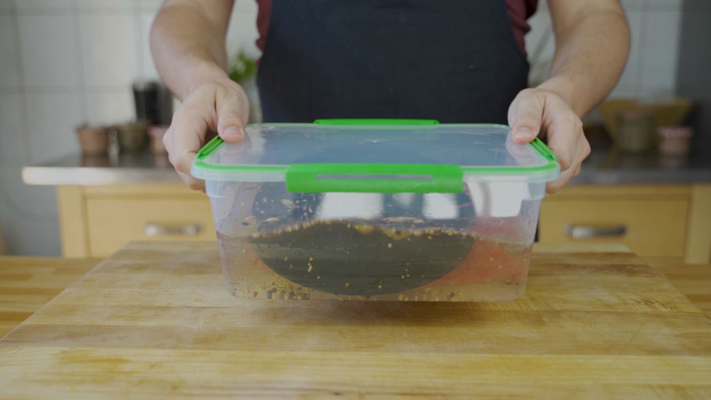 Curing corned beef in the refrigerator