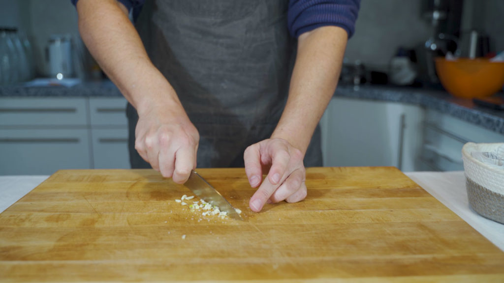 Garlic paste with salt for cotechino