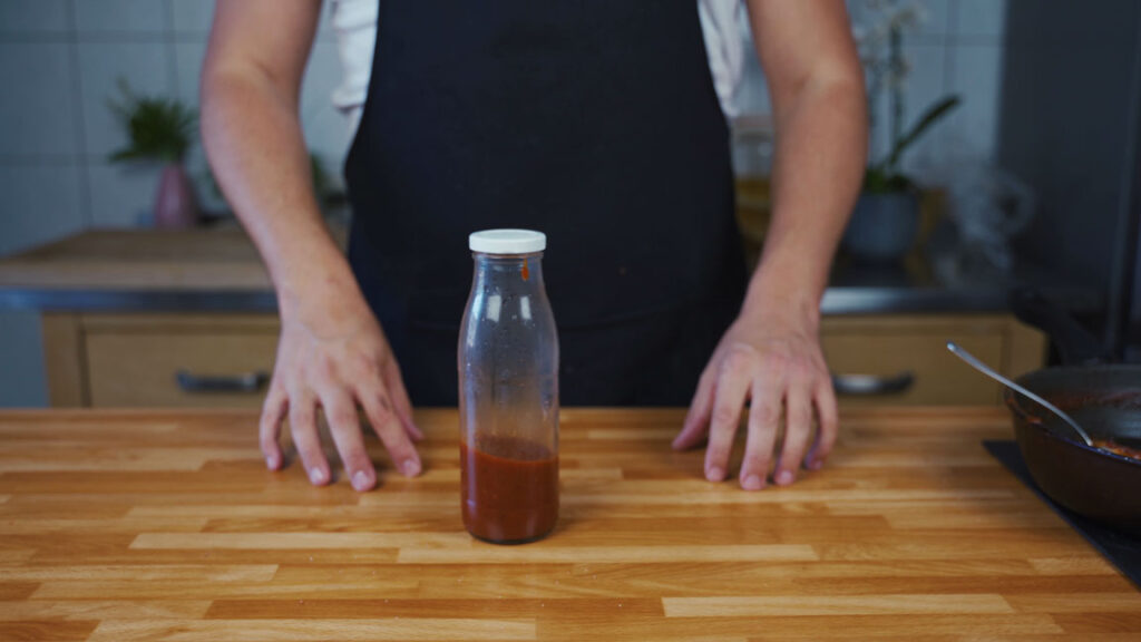 Finished homemade ketchup