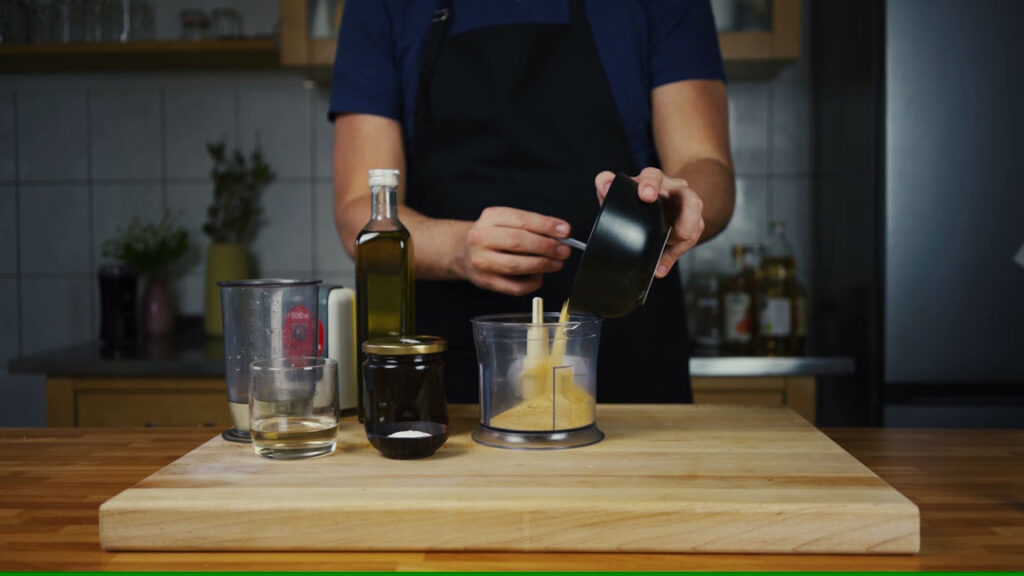 Combining all the mustard ingredients