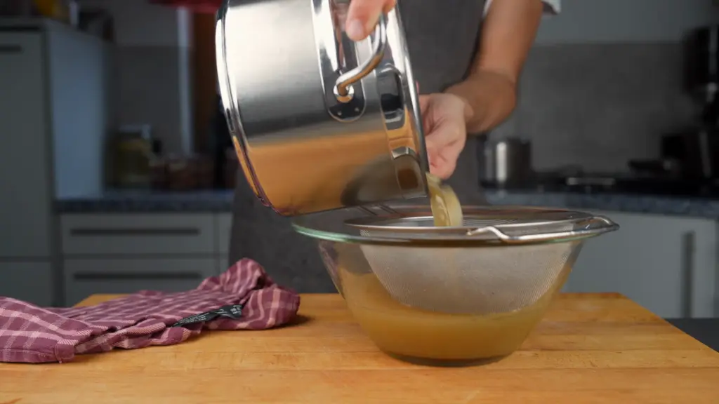 Strain the broth