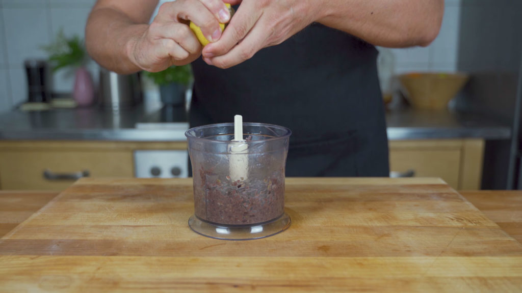 Seasoning the tapenade