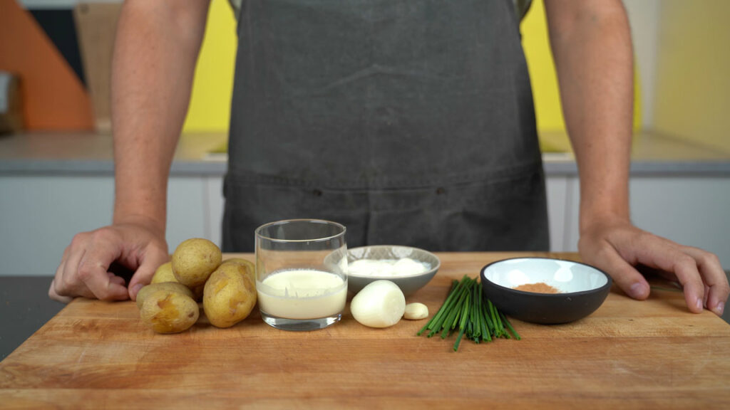 All the ingredients for Bavarian Erdäpfelkas